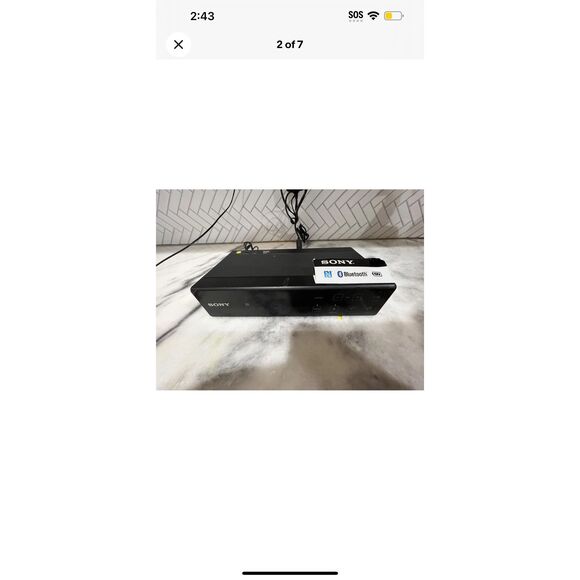 Sony Bluetooth NFC Wireless Clock Radio Speaker ICF-CS20BT - Black - Tested - Picture 3 of 6